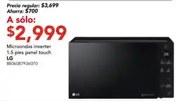 City Club lg microondas inverter 1.5 pies panel touch oferta