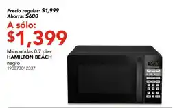 City Club hamilton beach microondas 0.7 pies negro oferta