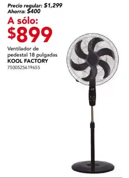 City Club Kool Factory Ventilador de pedestal 18 pulgadas oferta