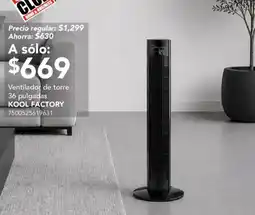 City Club Kool Factory Ventilador de torre oferta