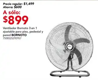 City Club Bornoto Ventilador 3 en 1 oferta