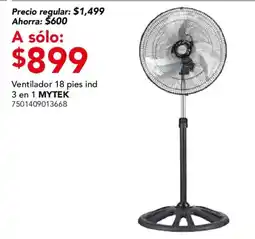 City Club Mytek ventilador 18 pies ind oferta