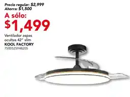 City Club Kool Factory Ventilador aspas ocultas 42" slim oferta