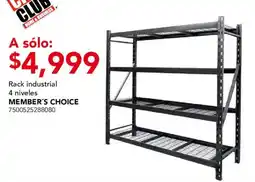 City Club Member's Choice Rack industrial 4 niveles oferta