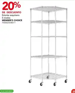 City Club Member's Choice Estante esquinero 5 niveles oferta