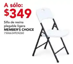 City Club Member's Choice Silla de resina plegable ligera oferta