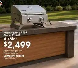 City Club Member's Choice Asador de gas con 2 quemadores oferta