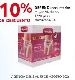 City Club Depend ropa interior mujer oferta