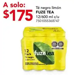 City Club fuze tea Té negro limón oferta