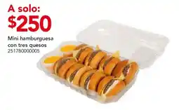 City Club Mini hamburguesa con tres quesos oferta