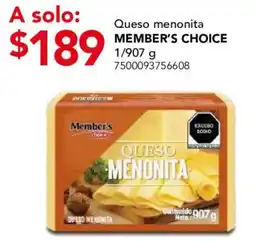 City Club Member's Choice Queso Menonita oferta