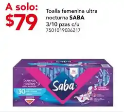 City Club Saba toalla femenina ultra nocturna oferta