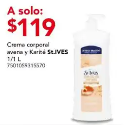 City Club St.IVES crema corporal avena y Karité oferta
