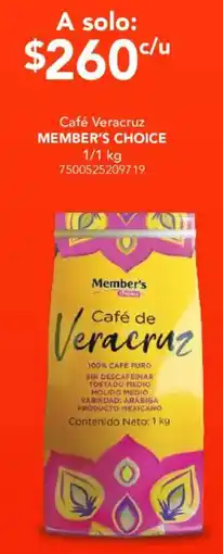 City Club Member's choice café de veracruz oferta