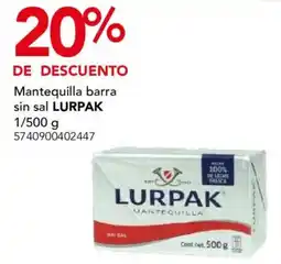 City Club Lurpak mantequilla barra sin sal oferta