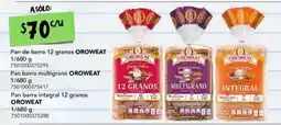City Club Oroweat pan de barra 12 granos oroweat pan barra multigrano oroweat pan barra integral 12 granos oroweat oferta