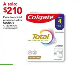 City Club Colgate Pasta dental total prevención activa oferta