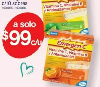 Farmacias Benavides Emergen-c 10 sobres oferta