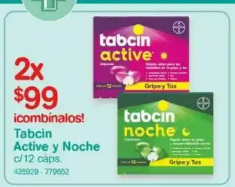 Farmacias Benavides Tabcin active y noche 12 caps oferta
