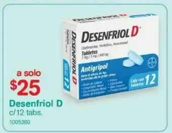 Farmacias Benavides Desenfriol d 12 tabs oferta