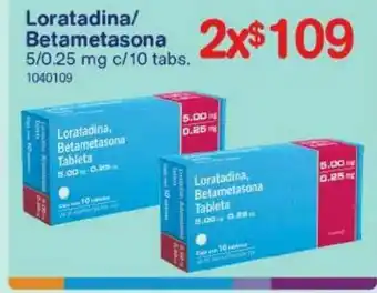 Farmacias Benavides Loratadina / betametasona x2 oferta