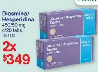 Farmacias Benavides Diosmina / hesperidina 450/50mg 20tabs x2 oferta
