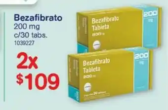 Bezafibrato 200mg 20 tabs x2
