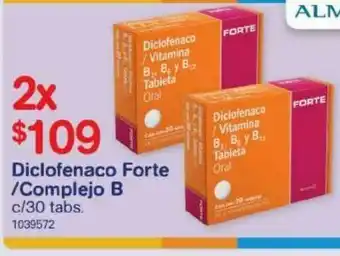 Farmacias Benavides Diclofenaco forte / complejo b x2 oferta