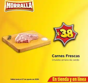 Chuleta arriera de cerdo