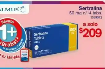 Farmacias Benavides Sertalina 50mg 14 tabs oferta