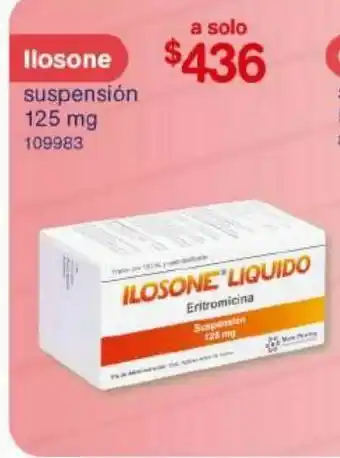 Farmacias Benavides Ilosone suspensión 125mg oferta