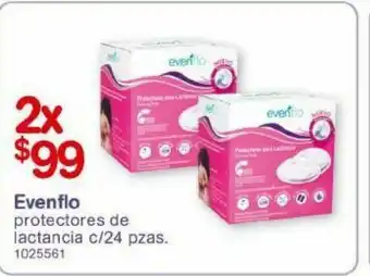 Farmacias Benavides Evenflo protectores de lactancia 24 pzas x2 oferta