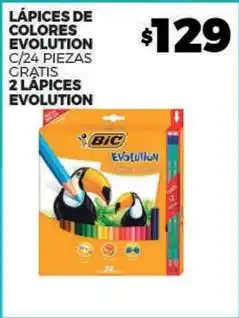Merco Bic - lápices de colores evolution c/24 piezas gratis 2 lápices evolution oferta