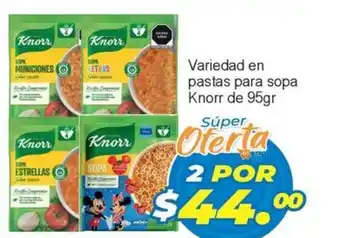 Knorr variedad en pastas para sopa