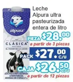 Merza Alpura Leche ultra pasteurizada entera de litro oferta