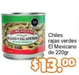Merza El Mexicano chiles rajas verdes oferta