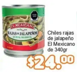 Merza El Mexicano chiles rajas de jalapeño oferta