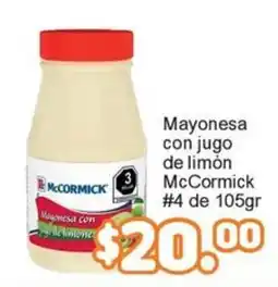 Merza McCormick Mayonesa con jugo de limón oferta