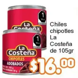 Merza La Costeña chipotles adobados oferta