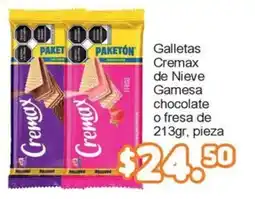 Merza Cremax Galletas de Nieve Gamesa chocolate o fresa oferta