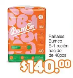 Merza Bumco Pañales E-1 recién nacido oferta