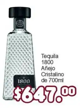 Merza Tequila 1800 Añejo Cristalino oferta