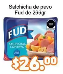 Merza Fud salchicha con pavo oferta