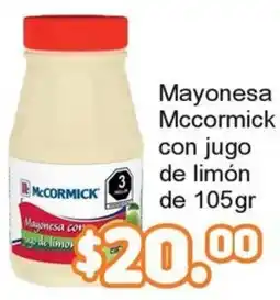 Merza Mayonesa Mccormick con jugo de limón oferta