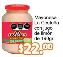 Merza La Costeña mayonesa con jugo de limón oferta