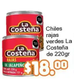 Merza La Costeña Chiles rajas verdes oferta