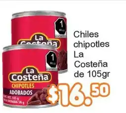 Merza La costeña chiles chipotles adobados oferta