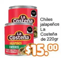 Merza La Costeña chiles jalapeños enteros oferta