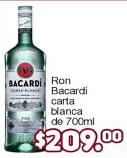 Merza Ron Bacardi carta blanca oferta