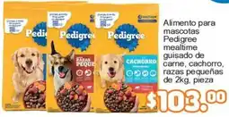 Merza Pedigree Alimento para mascotas Pedigree mealtime guisado de carne, cachorro, razas pequeñas oferta